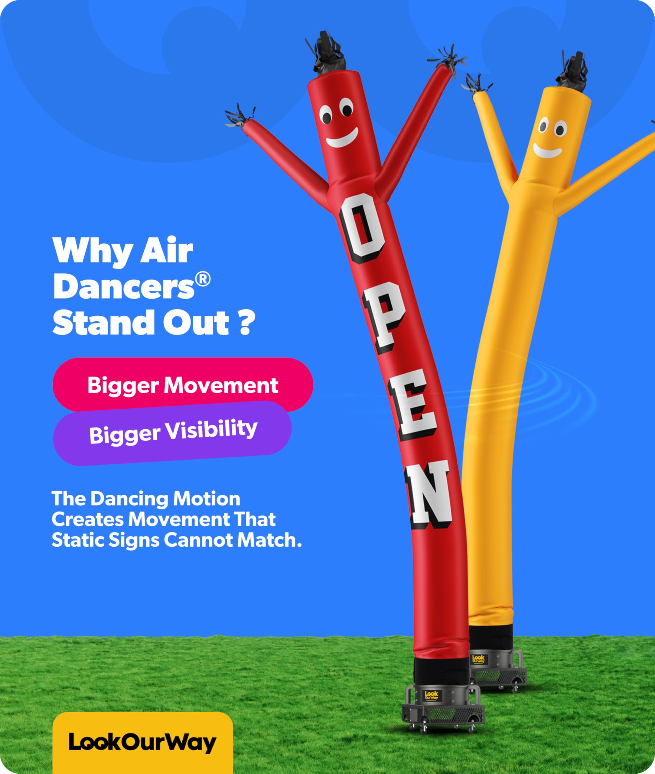 Amazon.co.jp: LookOurWay Air Dancers 空気注入式チューブマン